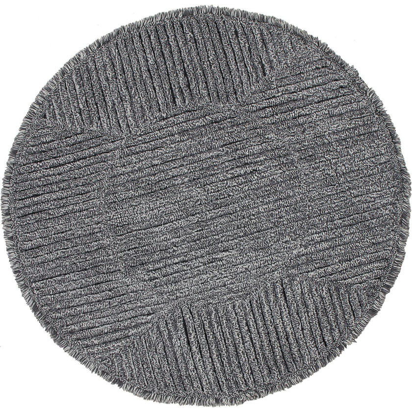 Black Tea Round Woolable Rug