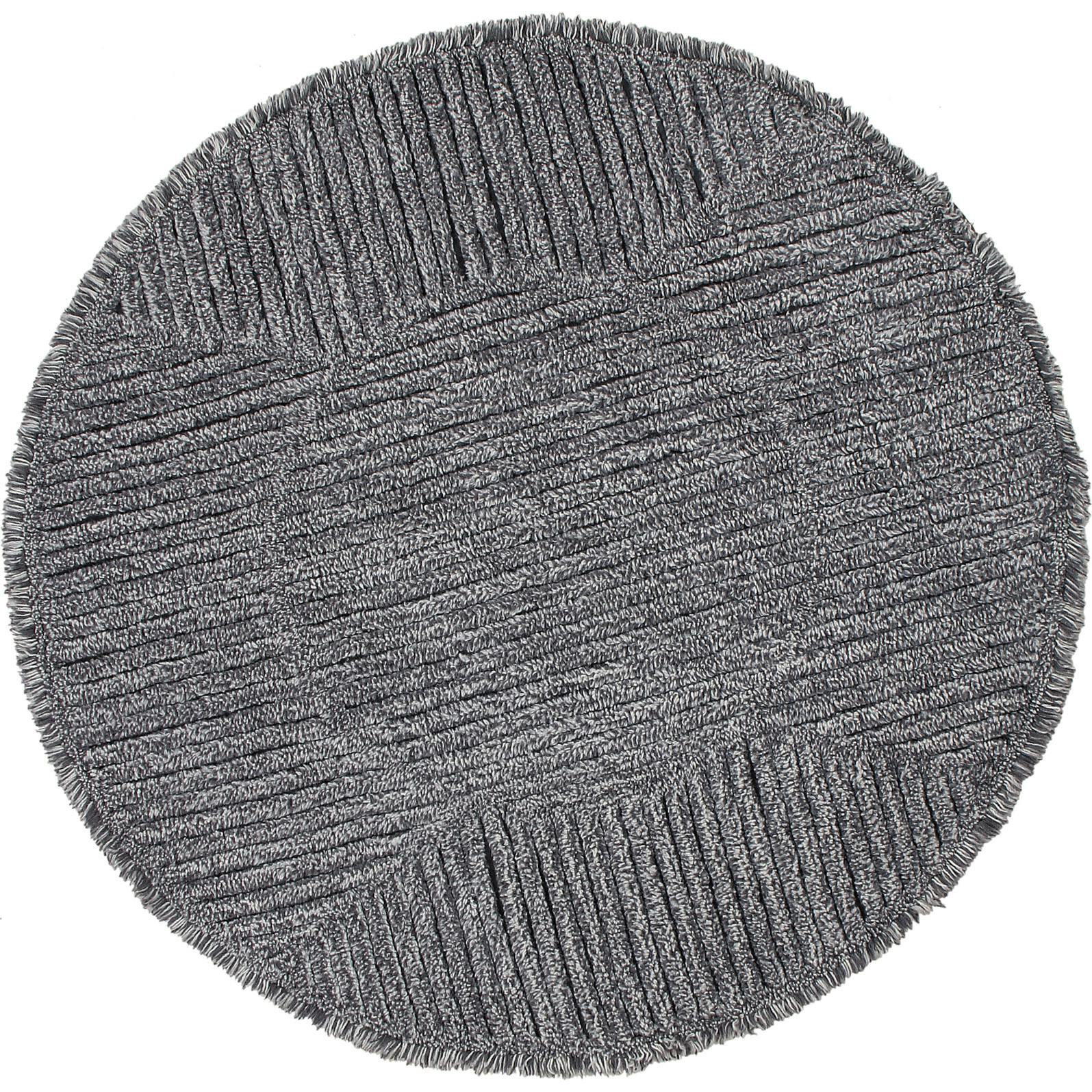 Black Tea Round Woolable Rug