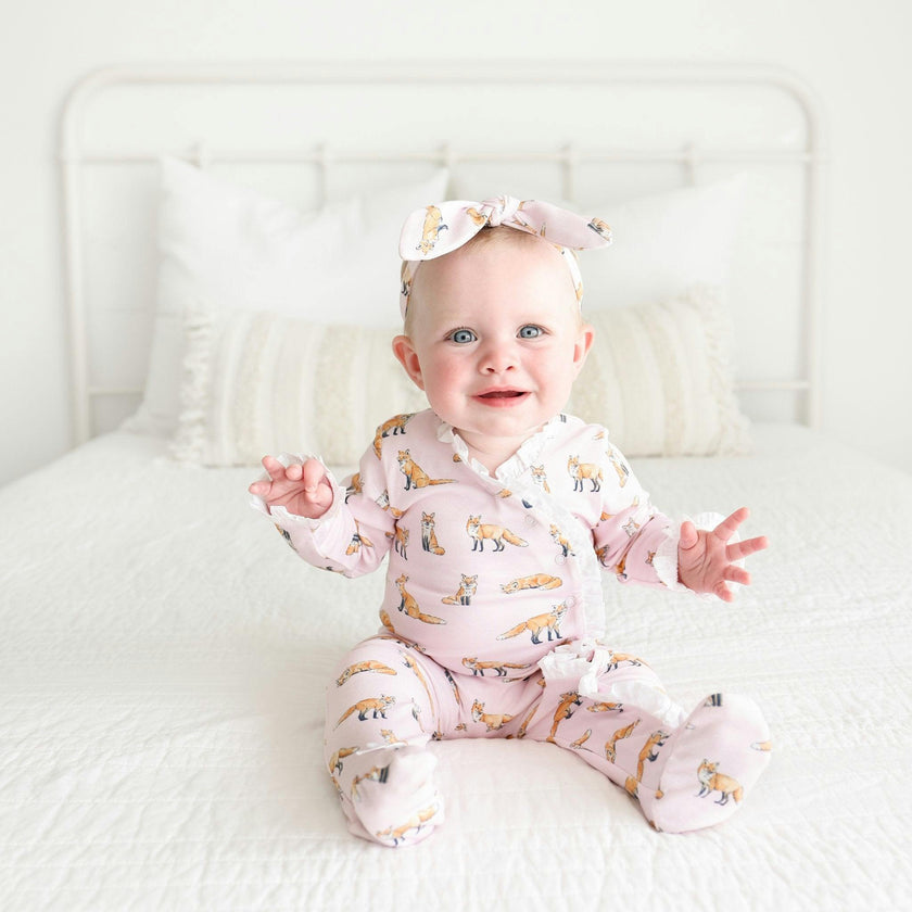 Pink Ruffle Footie