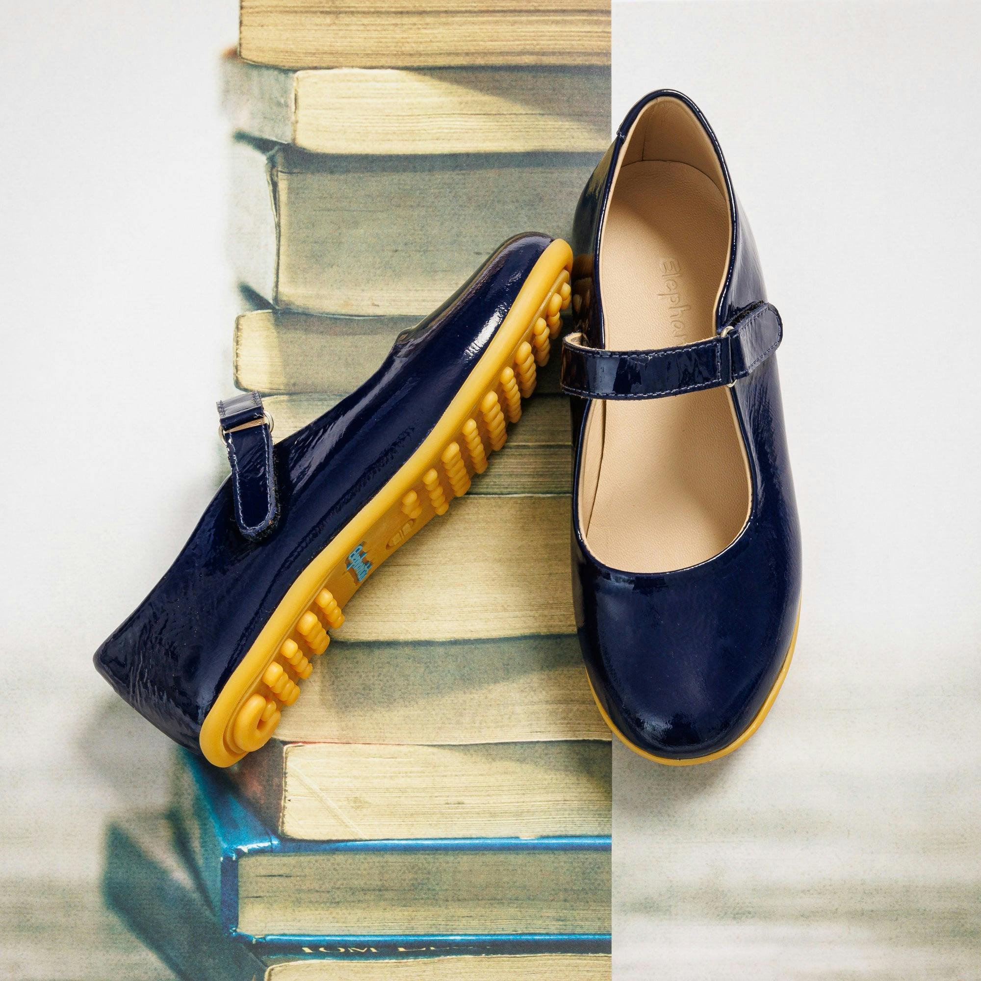 Bare Mary Jane | Blue Leather