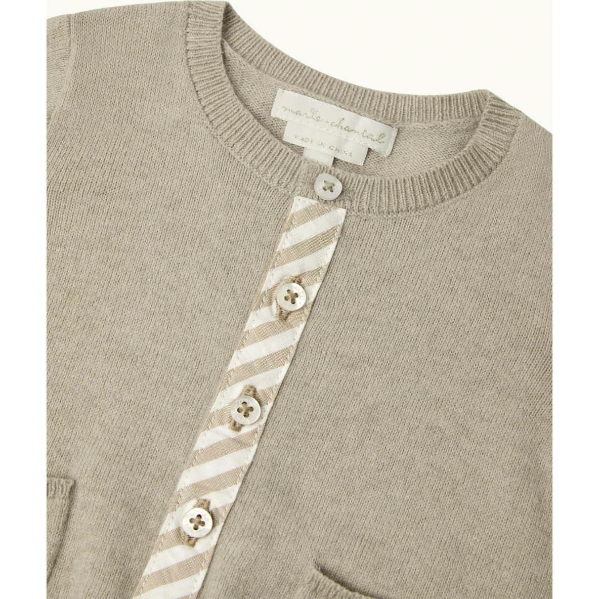 Casey Baby Cardigan - Sepia