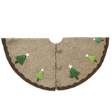 Handmade Christmas Trees Gray Christmas Tree Skirt Felt 60" Arcadia Home