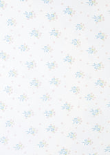 Pima Crib Sheet - Blue Bow Bouquet