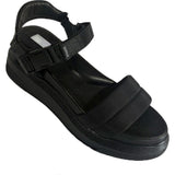 Women's Buckle Velcro Sandal, Black