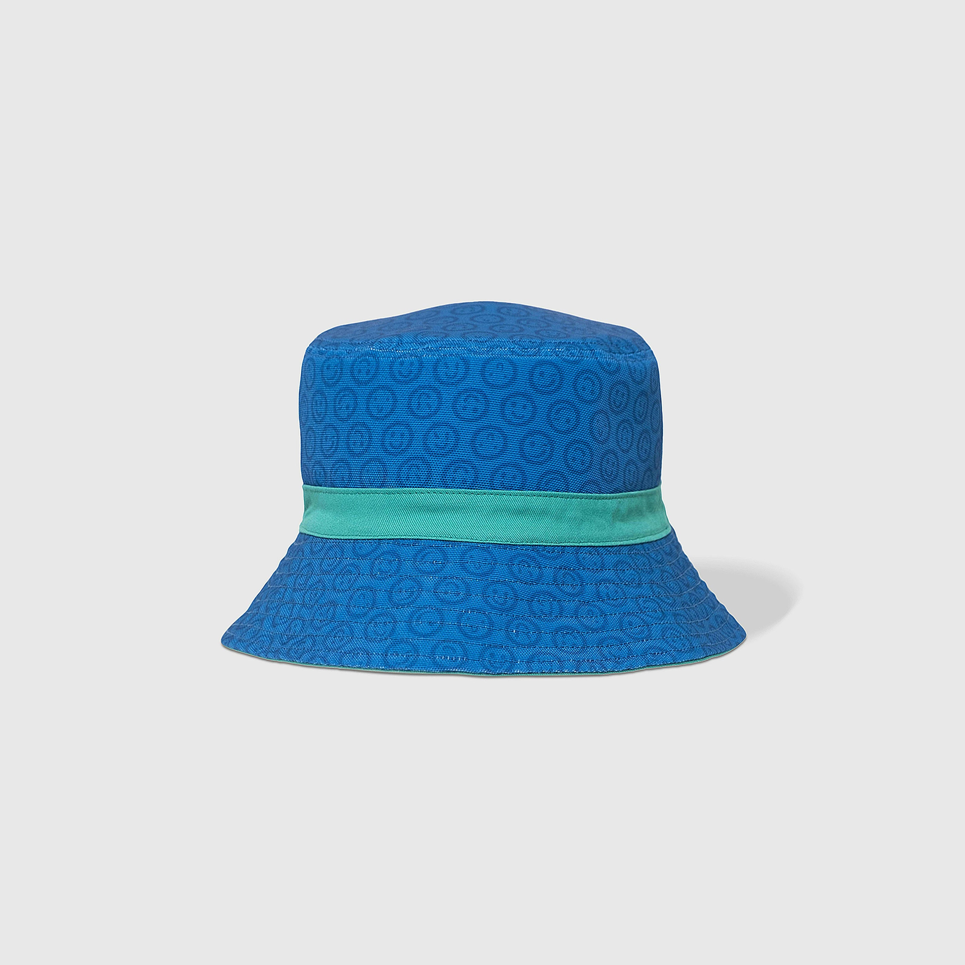 Reversible Bucket Hat – Blue Smile