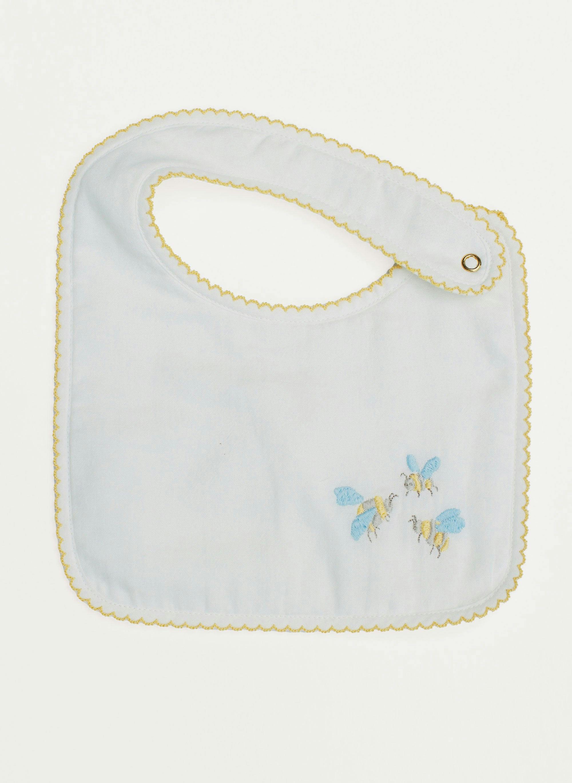 Baby Classic Bib - Embroidered Bee