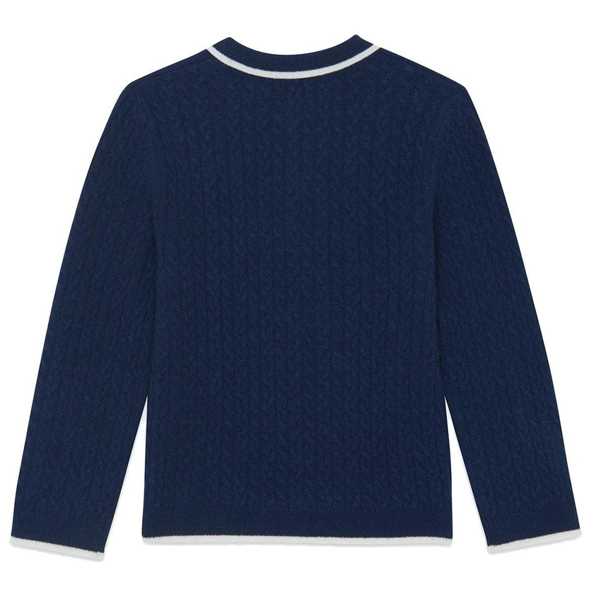 TARTINE ET CHOCOLAT Cableknit Polo - Marine