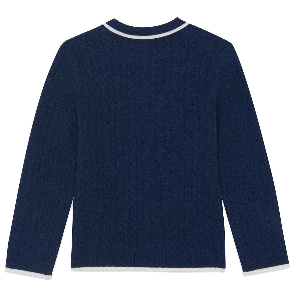 TARTINE ET CHOCOLAT Cableknit Polo - Marine