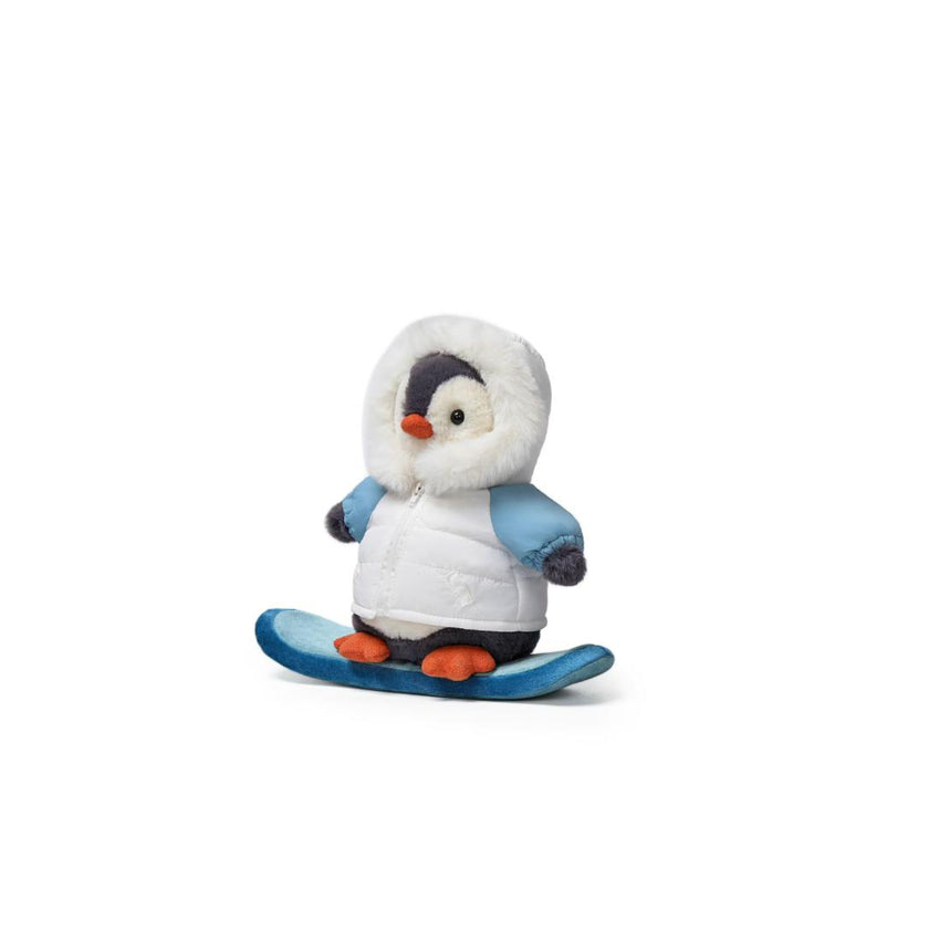 McHugs Snowboarder Glacier Penguin Weighted Plush 25cm