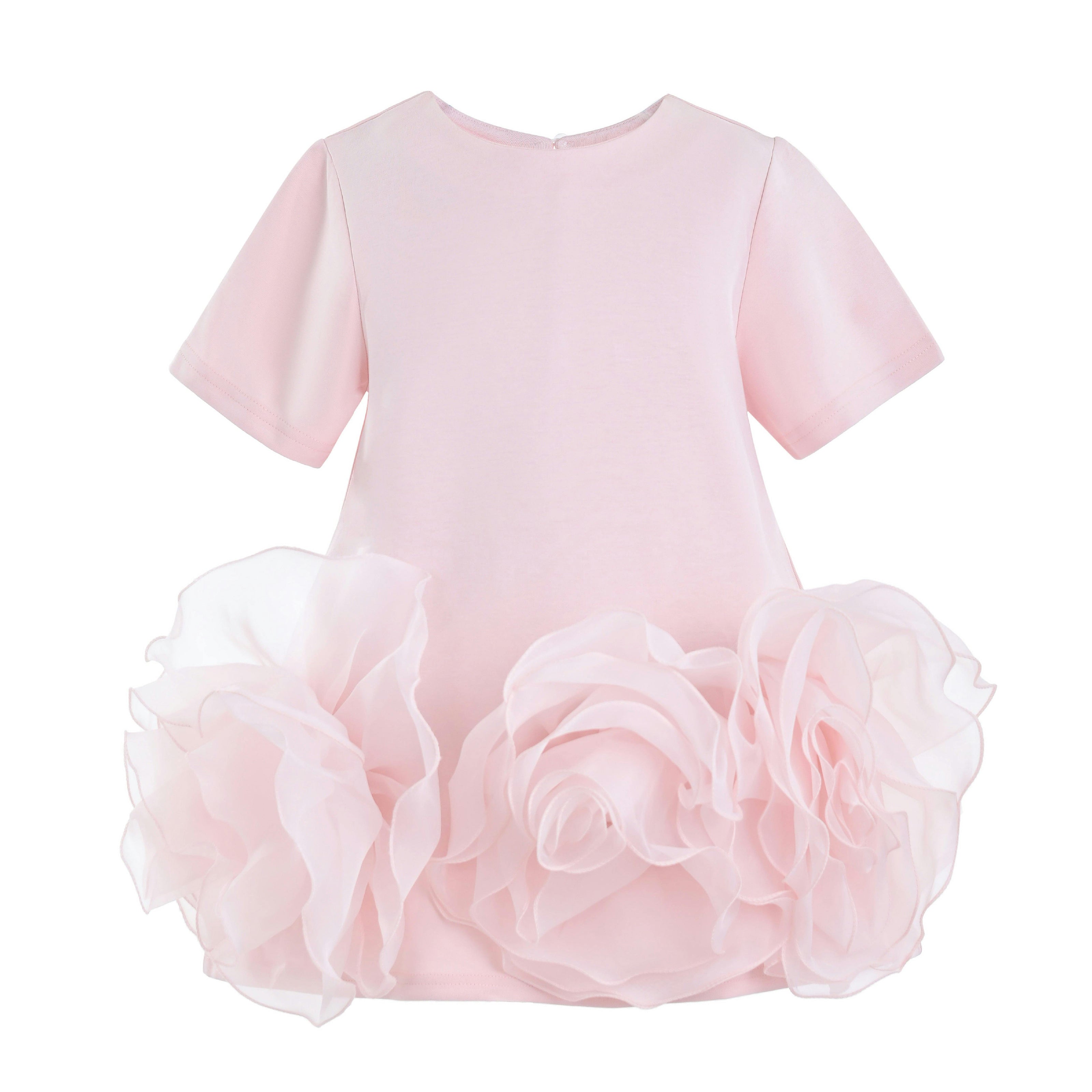 Pink Verina Ruffled Hem A-Line Dress