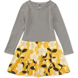 Tiered Skirted Twirl Dress, Yellow