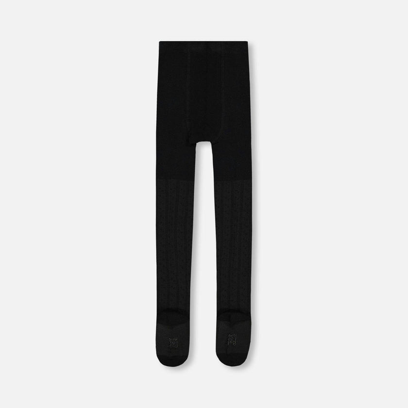 Baby Cable Tights Black