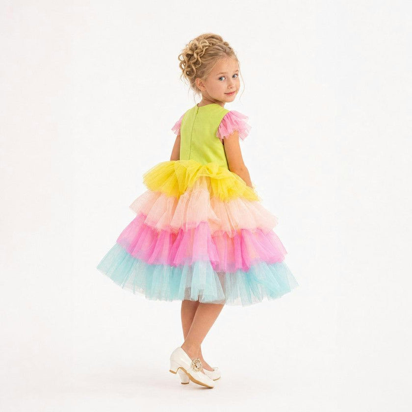 Neon Glow Pastel Princess Dress