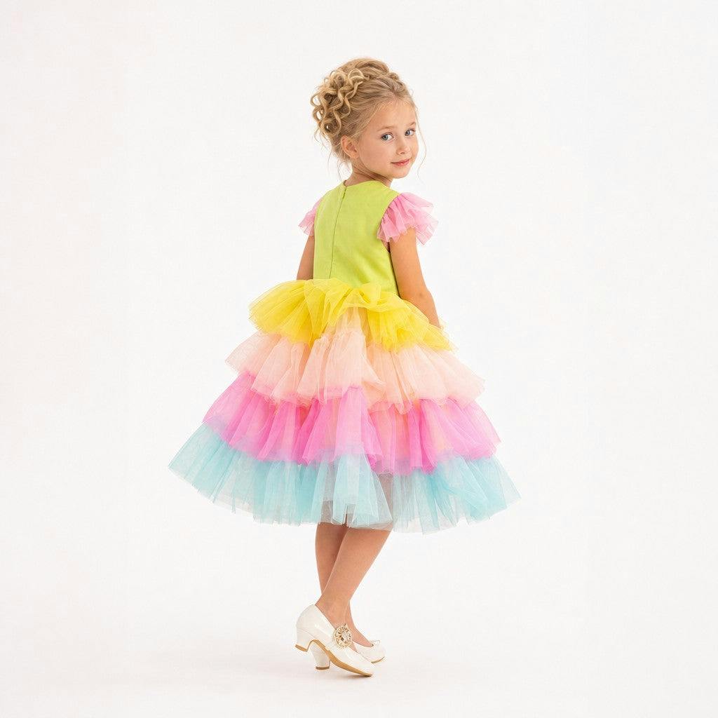 Neon Glow Pastel Princess Dress