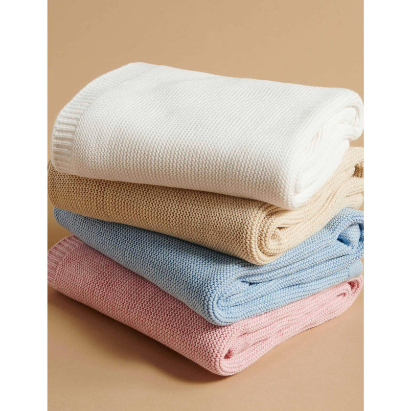 Textured Knit Blanket Wheat melange