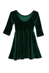 Holiday Twirly Dress in Emerald Bodre