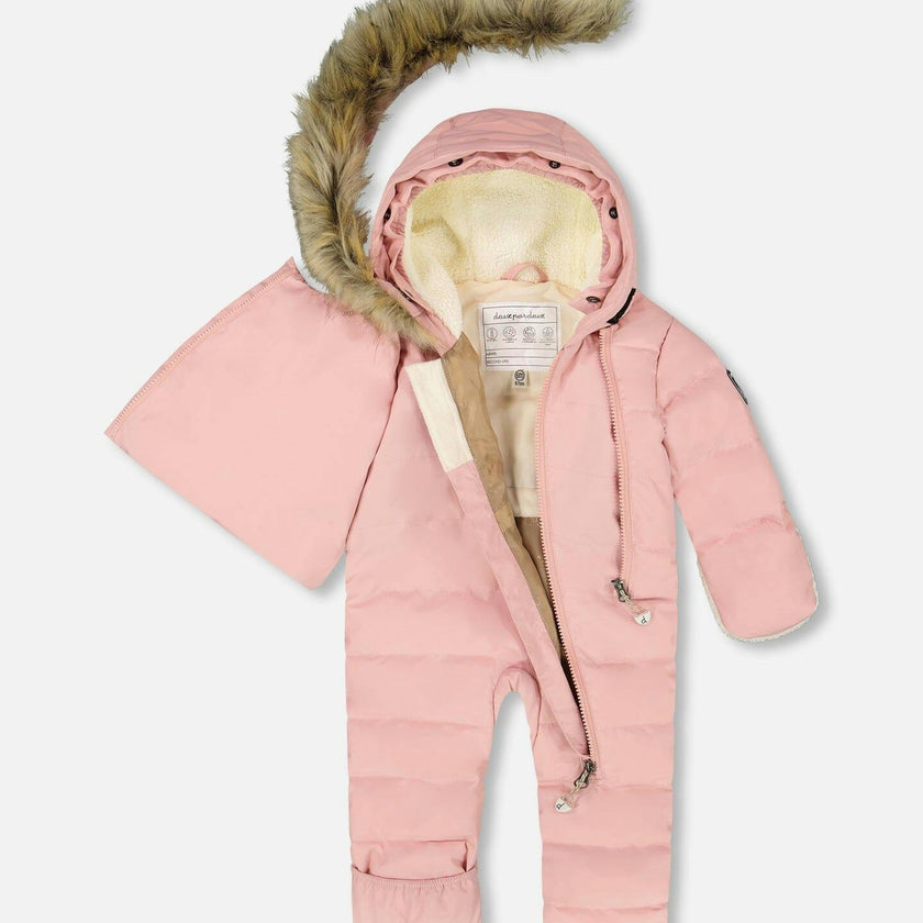 One-Piece Baby Snug Snowsuit Designed for Car Seat