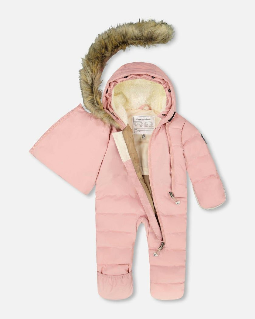 One-Piece Baby Snug Snowsuit Designed for Car Seat