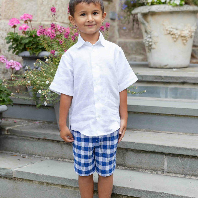 Plaid Seersucker Short