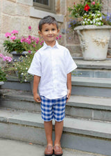 Plaid Seersucker Short