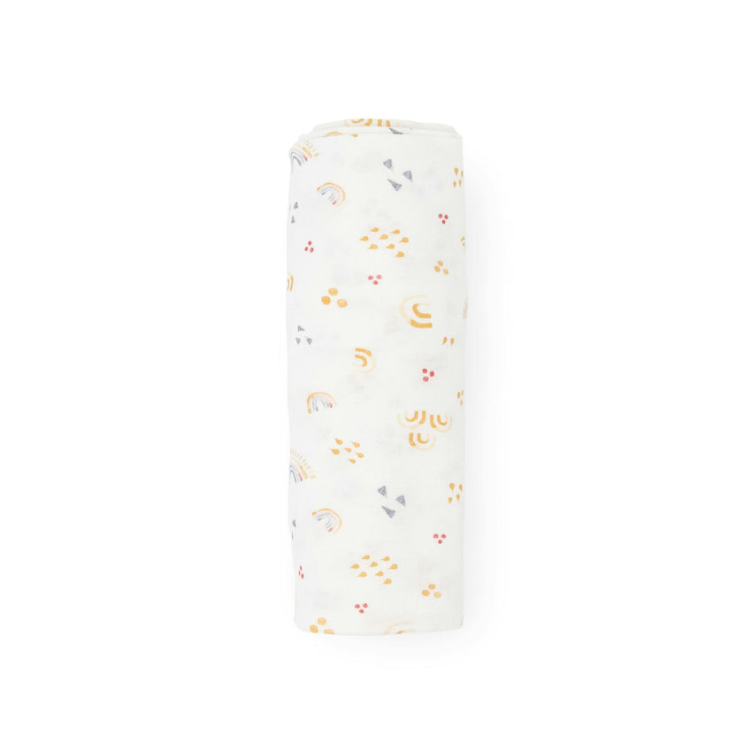 Stretch Knit Swaddle Blanket - Rainbows