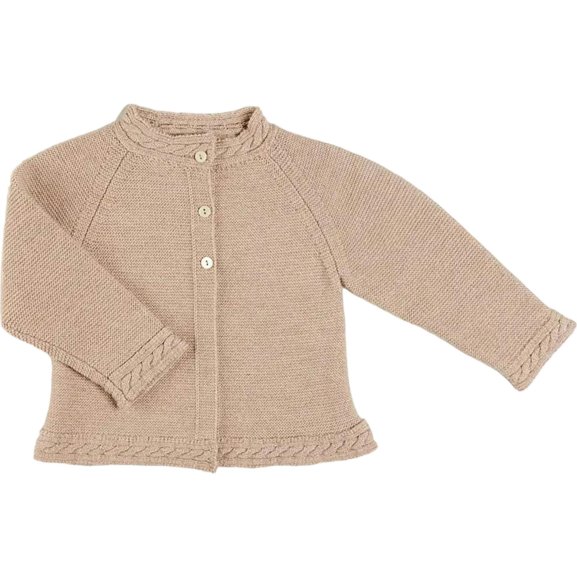 Cable Detail Cardigan in Beige (6mths-3yrs)