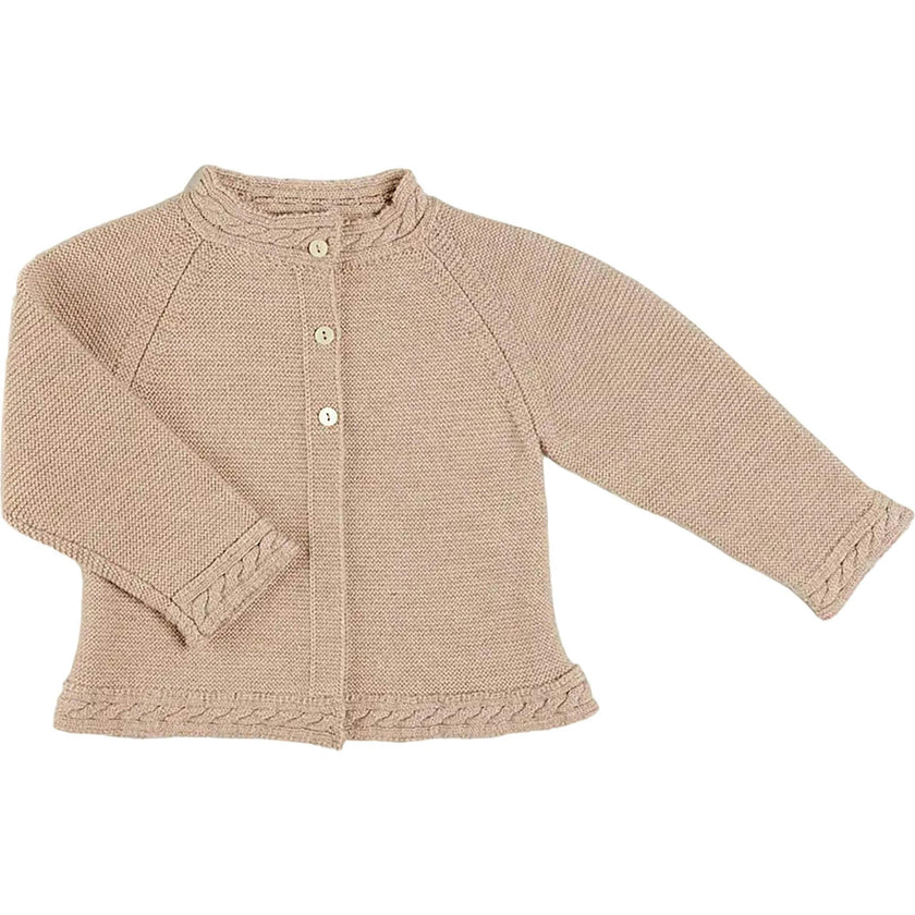 Cable Detail Cardigan in Beige (6mths-3yrs)
