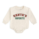 Santa's Favorite Christmas Long Sleeve Romper