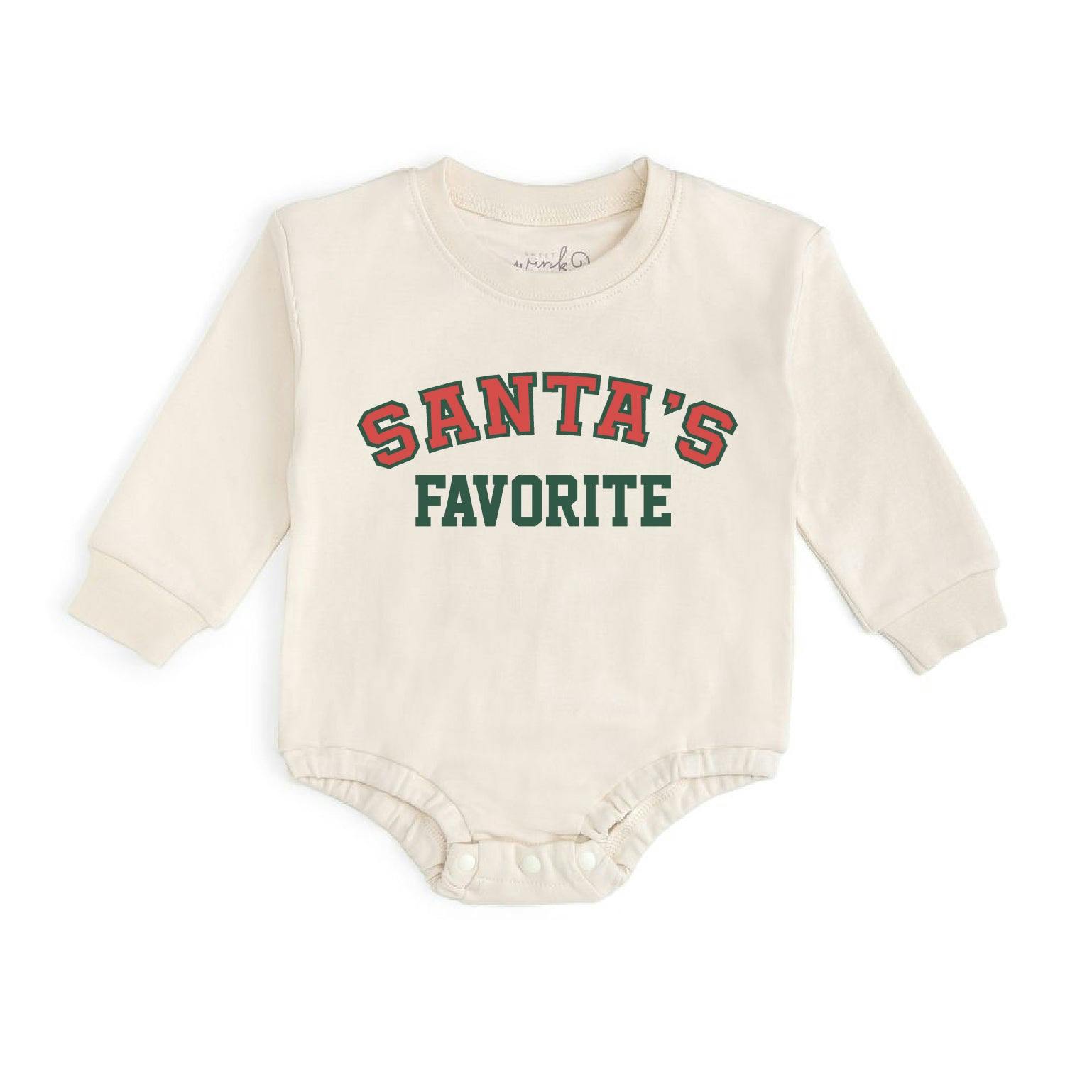 Santa's Favorite Christmas Long Sleeve Romper