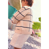 BONTON Windowpane Misty Baby Sweater