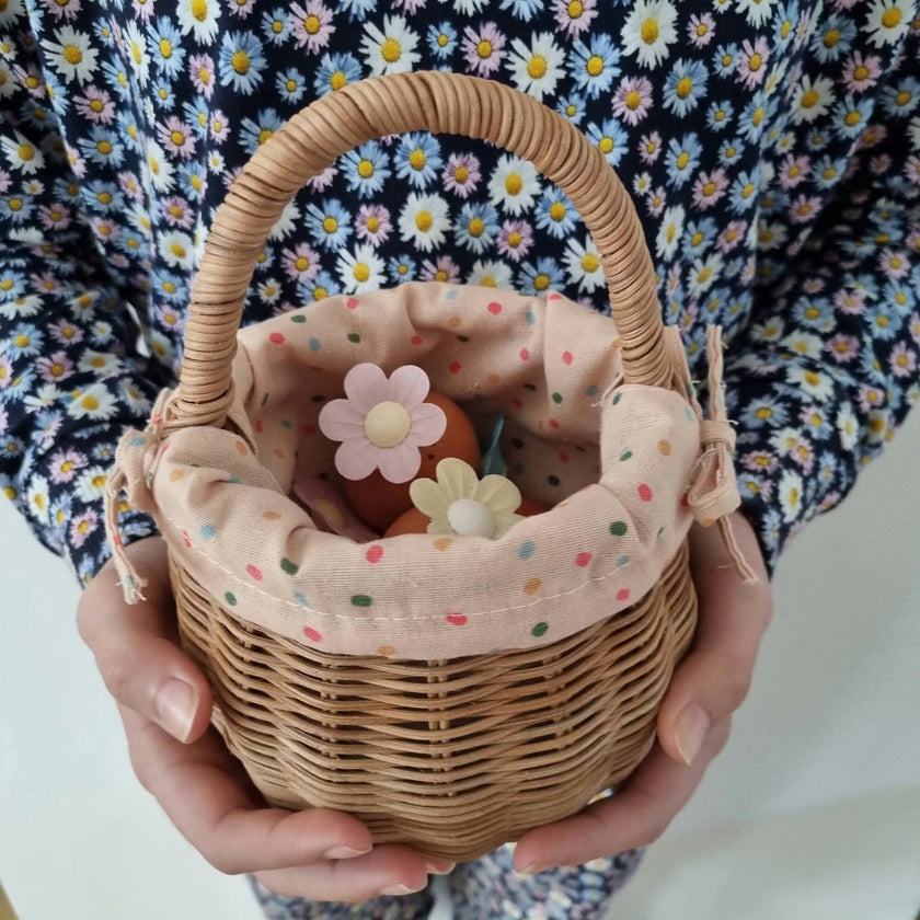 Rattan Berry Basket with Lining – Gumdrop