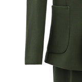 Green Slim-Fit Suit Set