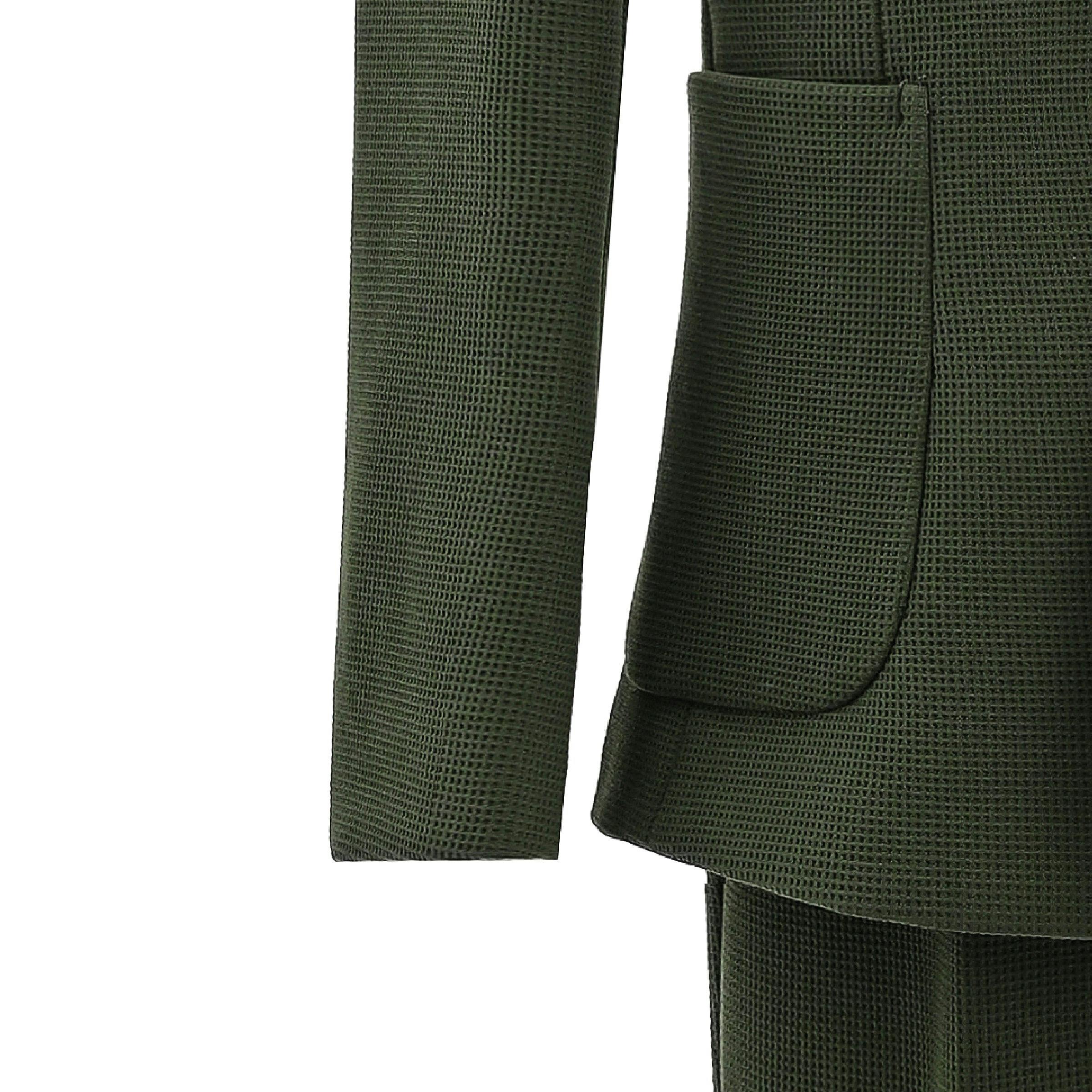 Green Slim-Fit Suit Set
