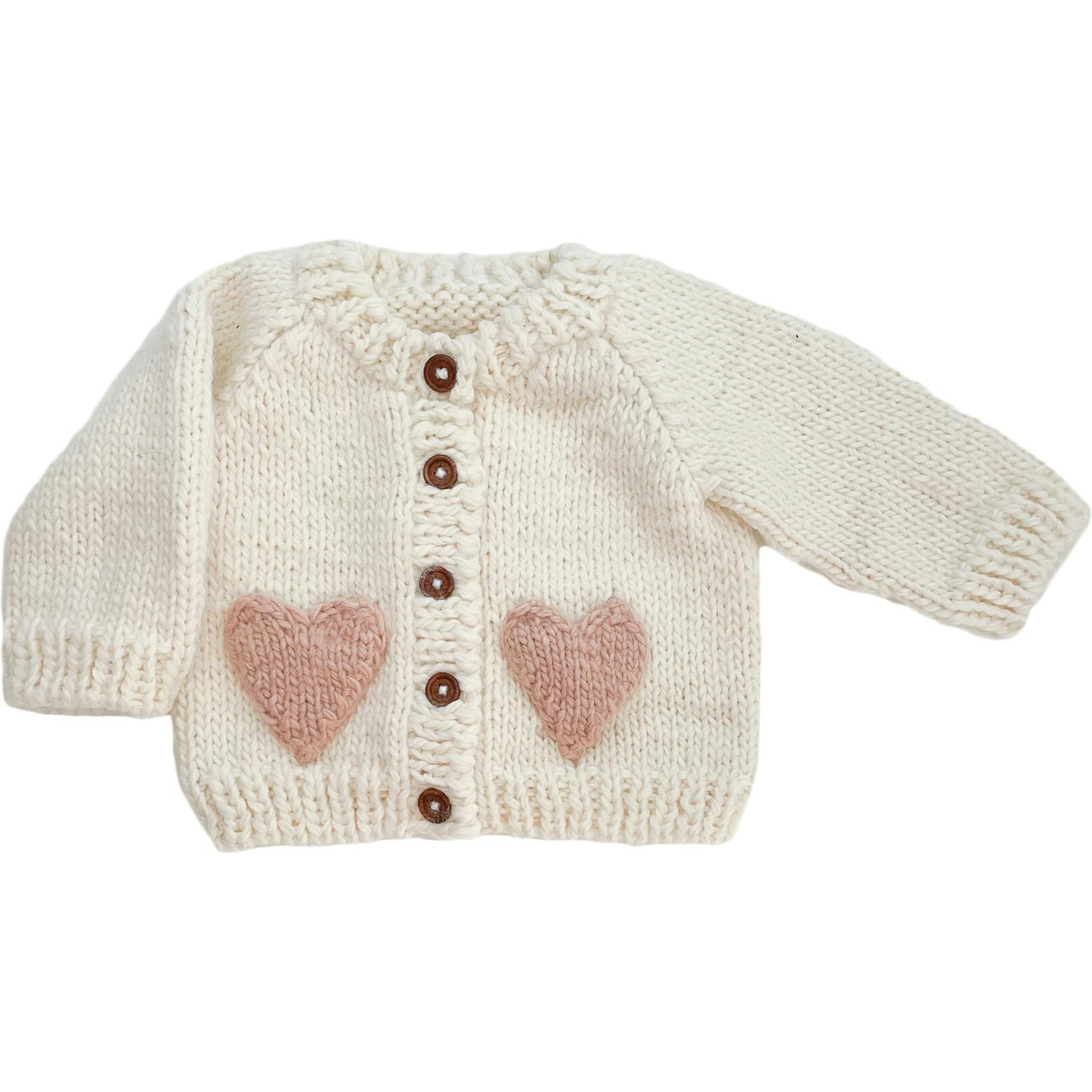 Heart Cardigan, Blush