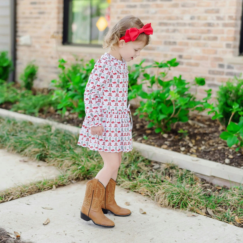 Ellery Girls' Dress Cowboy Christmas