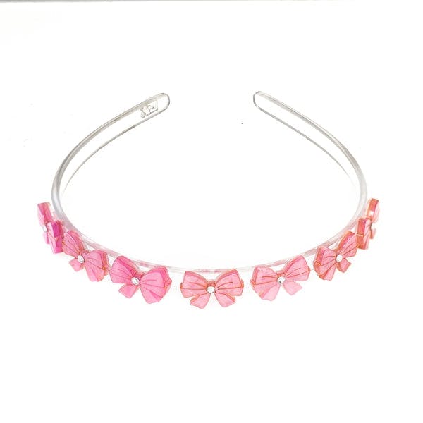 Bows Mini Pink Pearlized Headband