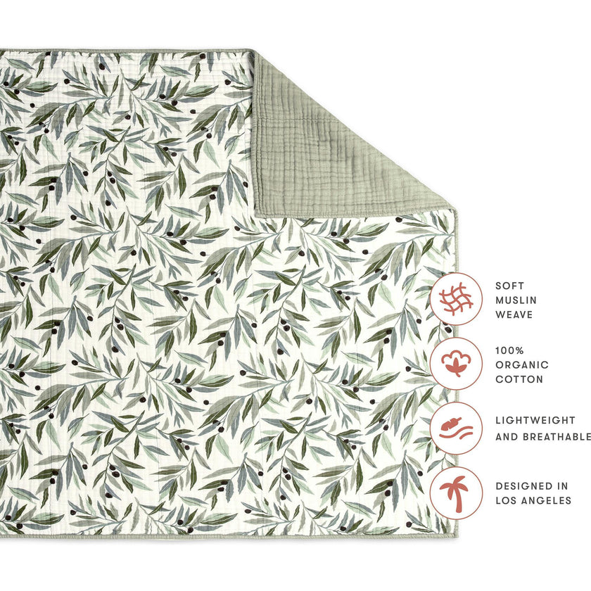 Organic Muslin Cotton 3-Layer Quilt