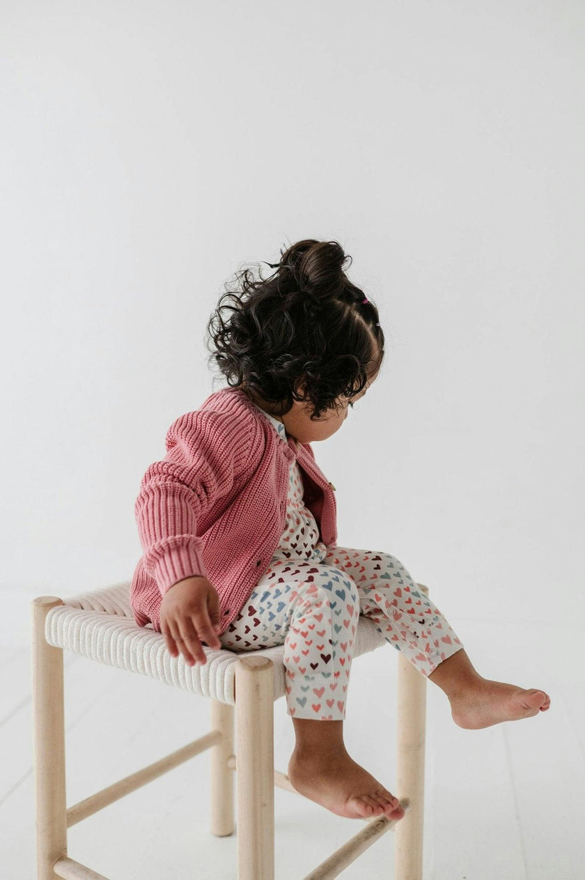 Girls Knit Cardigan in Pink