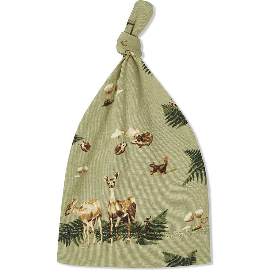 Forest Party Organic Cotton Knotted Beanie Hat
