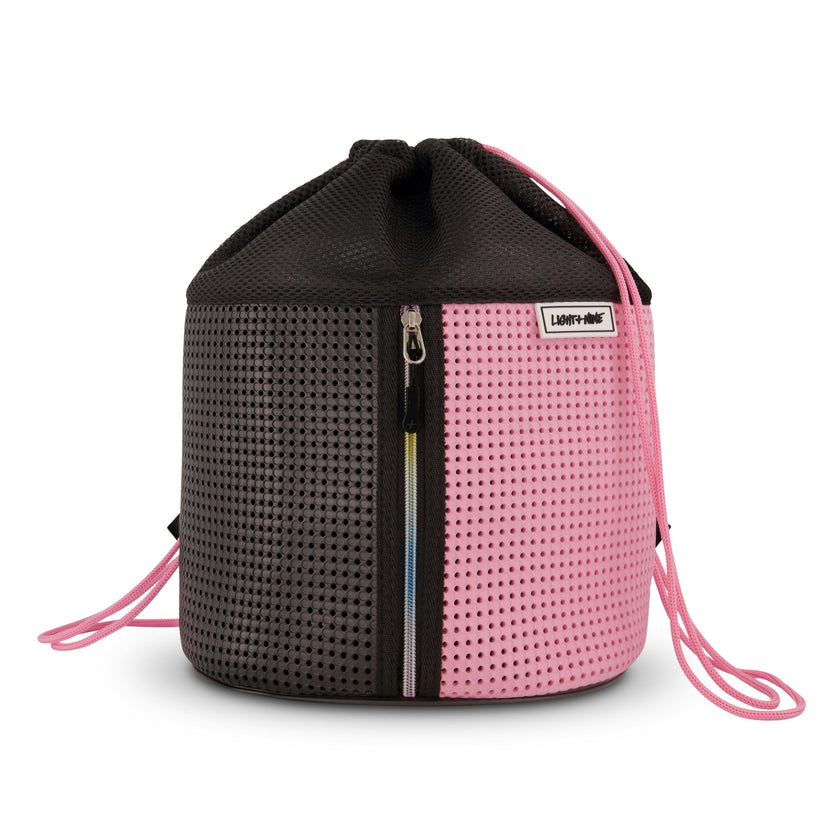 Sophy Drawstring Backpack Rainbow Pink