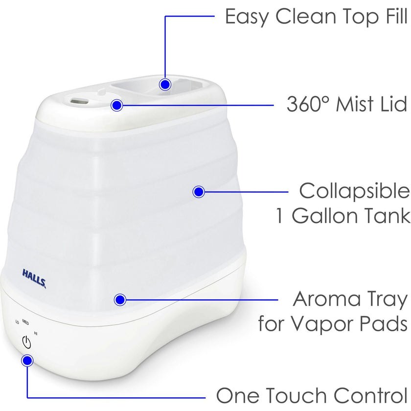 HALLS® Collapsible Cool Mist Humidifier