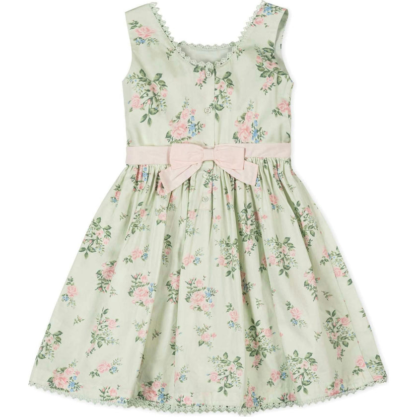 Organic Sleeveless Sateen Party Dress, Green