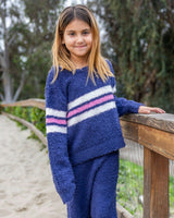 Dreamer Stripe Sweater - Crown Blue Plush
