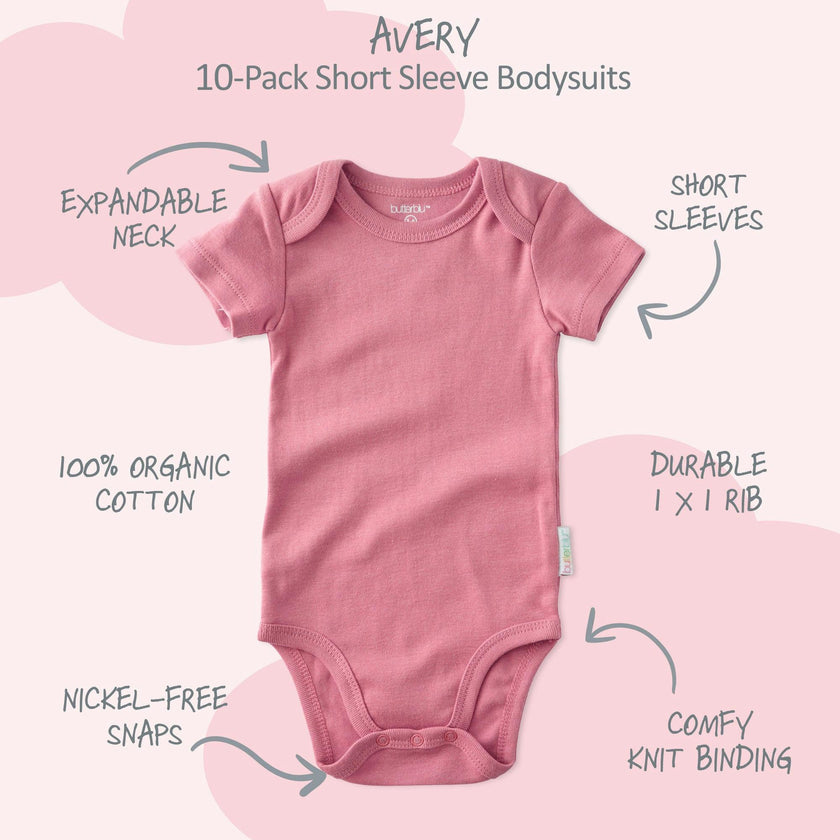 Butterblu AVERY 10-Pack Short Sleeve Bodysuits