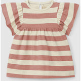 Flutter Sleeve Stripe Dress