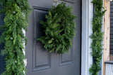 Seeding Real Touch Juniper Berry Faux Greenery Front Door Mantle Wreath 18"