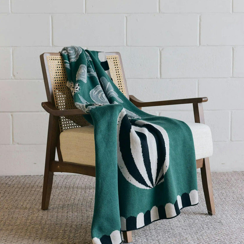 Le Bouquet Knit Blanket