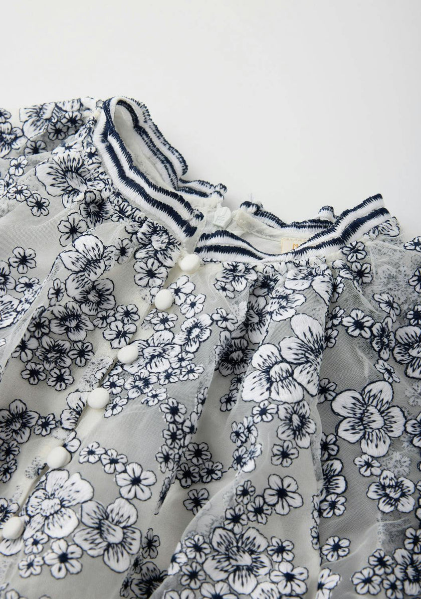 Eliza Embroidered Mini Dress