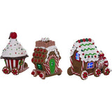4.3-Inch Claydough 3D LED Gingerbread Train Set of 3 Pieces