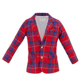 Hayden Boy Blazer - Red Plaid